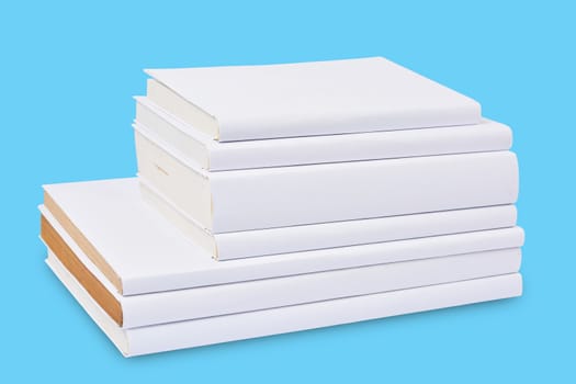 Stack of White Cover Book for use as illustration