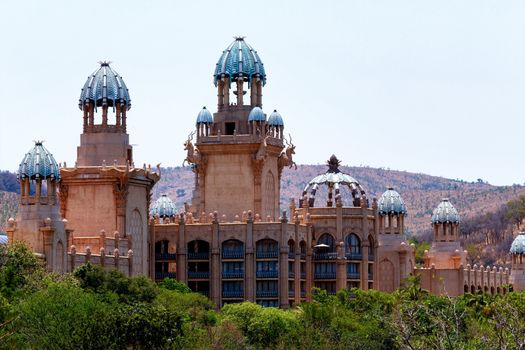 panorama of Sun City, The Palace of Lost City, Luxury Resort in South Africa