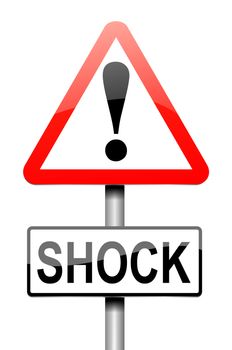 Illustration depicting a sign with a shock concept.