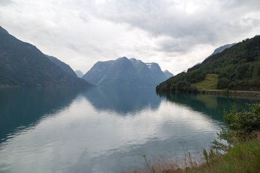 View over a norwegian fjord