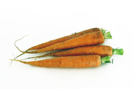 Detail of the raw and fresh carrots