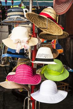 Hats for sell in an italian village 