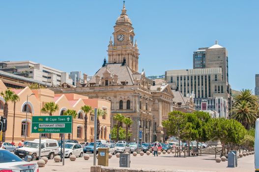 CAPE TOWN, SOUTH AFRICA - DECEMBER 18TH, 2014: The historic city hall. On February 11, 1990, Nelson Mandela made his first public speech after his release from the balcony of city hall

