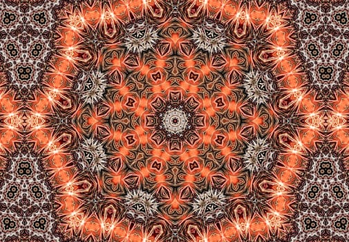 Aztec kaleidoscope abstract,decorative floral ornament