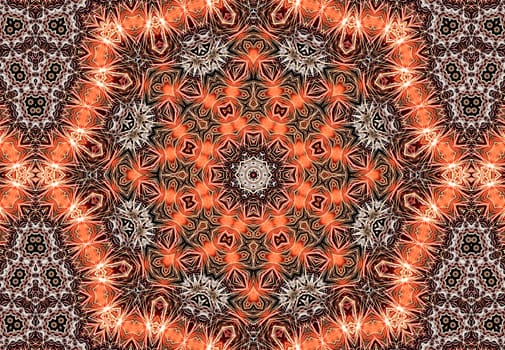 Aztec kaleidoscope abstract,decorative floral ornament