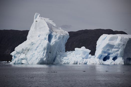 iceberg in a bay in south greenland