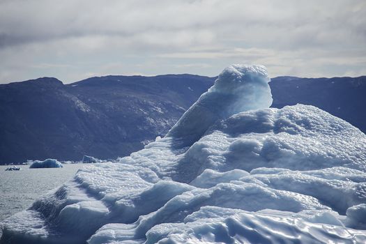 iceberg in a bay in south greenland