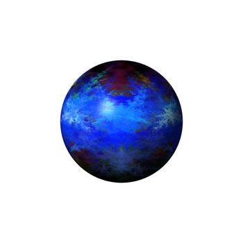 Blue color globe on white background.