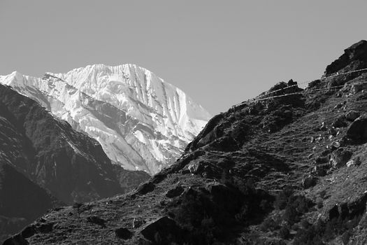 valley in himalayas