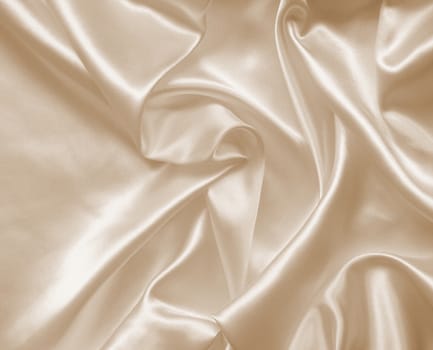 Smooth elegant golden silk can use as wedding background. In Sepia toned. Retro style