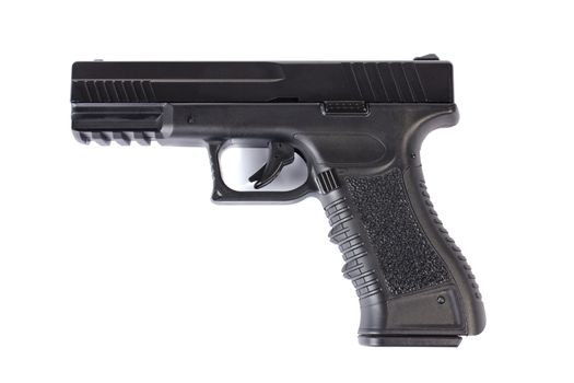 new black pistol, on a white background
