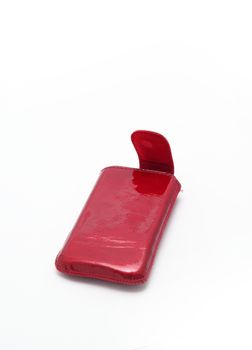 red leather case for phone