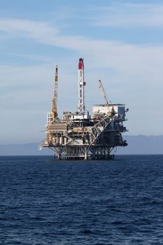 Oil Rig in the channel island near Ventura California.