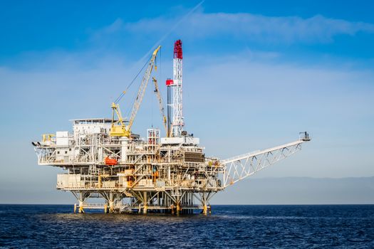 Oil Rig in the channel island near Ventura California.