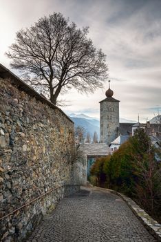 Stockalper Citadel and Defence  Wall in Brig, Switzerland