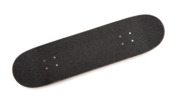 Black Skateboard Isolated on White