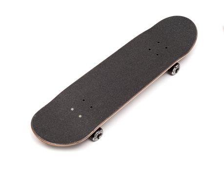 Black Skateboard Isolated on White