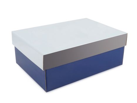 shoe cardboard box isolated on white background, studio shot      