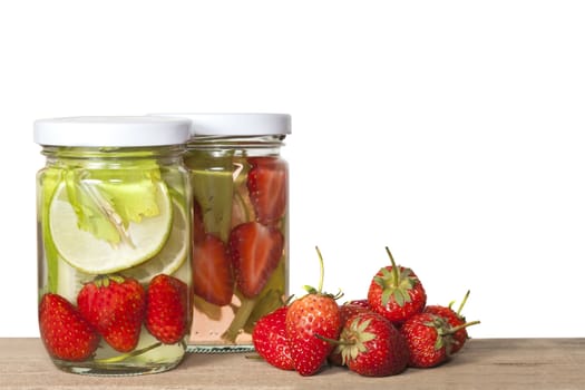 strawberry Infused water  ,refreshment for health.