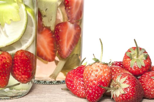 strawberry Infused water  ,refreshment for health.