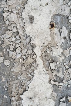 Crushed concrete surface with rich and various texture.