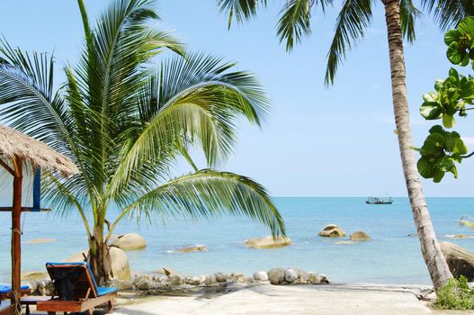 Tropical marine landscape. Silver Beach, Koh Samui, Thailand