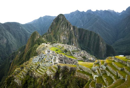 Machu Picchu view in early morning view from above