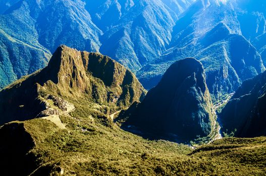 Machu Picchu view in early morning view from above
