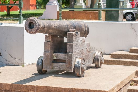 Historic cannon in the Company Gardens in Cape Town, South Africa. 

