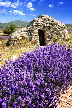 Dmall caban. Summer sunset in Provence, France. 