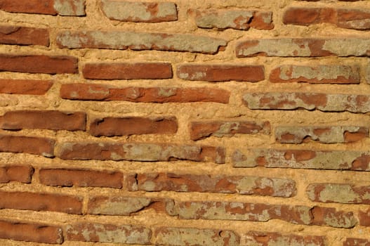 Solid wall made of brick
