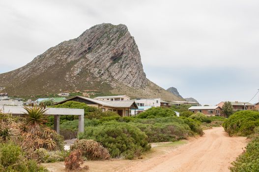 ROOI ELS, SOUTH AFRICA - DECEMBER 23, 2014: Holiday homes in Rooi Els between Gordons Bay and Kleinmond, South Africa. It is a popular vacation spot for anglers
