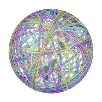 Glass abstract sphere with different colors