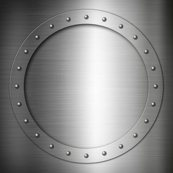 Brushed Steel round frame background texture wallpaper