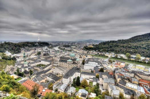 City of Salzburg from the fortress