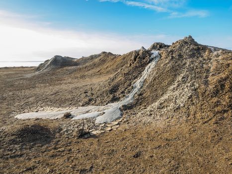 Mud Volcano at gobustan in Azerbaijan
