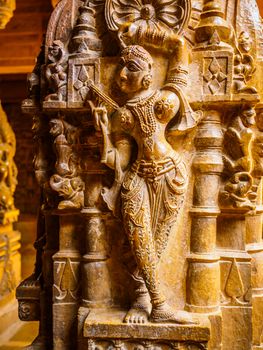 Sculpture in Jain Temple at Jaisalmer Fort, Rajastan, India