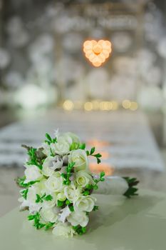 The wedding bouquet. Close up. Wedding background