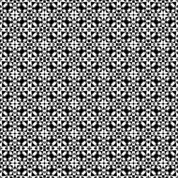 Digital computer graphic - geometric seamless ornament in a black - white colors for design.