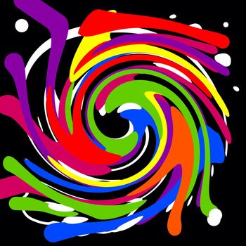 Digital computer graphic - multicolor background for design.