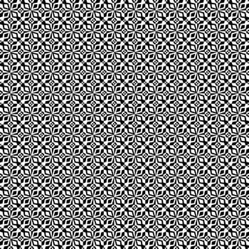 Digital computer graphic - geometric seamless ornament in a black - white colors for design.