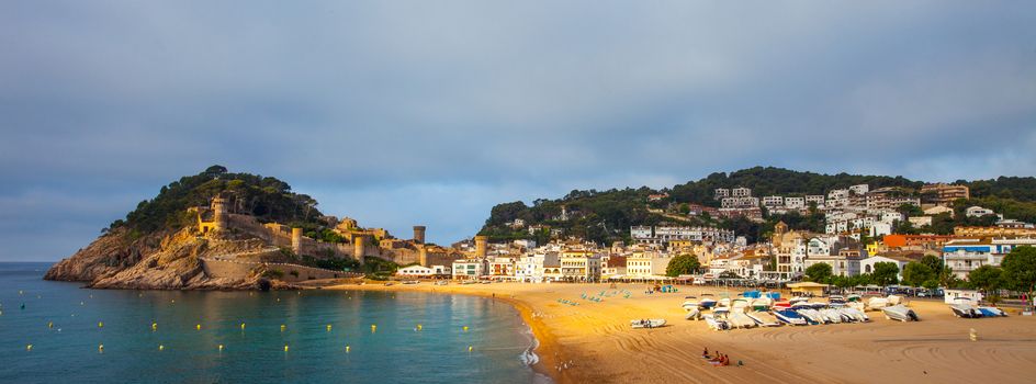 Tossa de Mar, Catalonia, Spain, 23.06.2013, the Mediterranean Sea and the coastal town