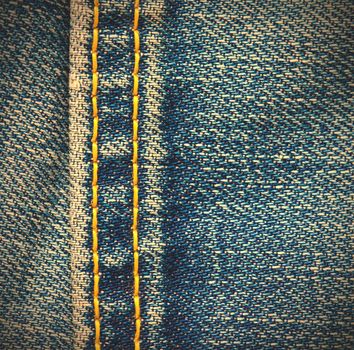 seam on the jeans, close-up. instagram image style