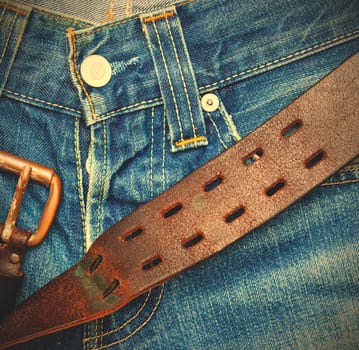 blue jeans with vintage belt. instagram image style