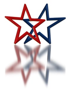 Stars. Isolated on white. Three dimensional render.