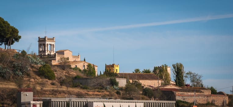 Spanish rural homes and such in the countryside as it seen driving along toward Barcelona.