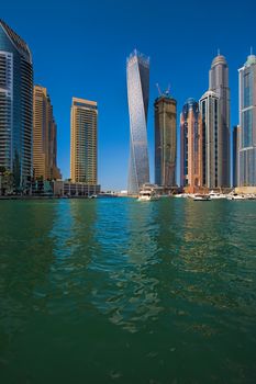Skyline daytime picture shot at Dubai marina