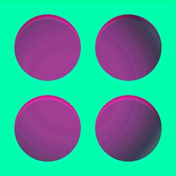 Digital computer graphic - decorative background with a circles in a green - purple colors for design.