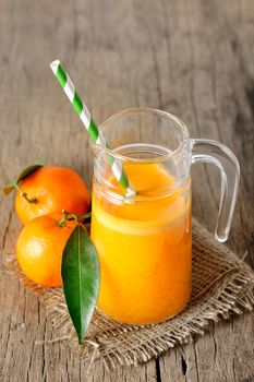 Clementines and a glass of juice
