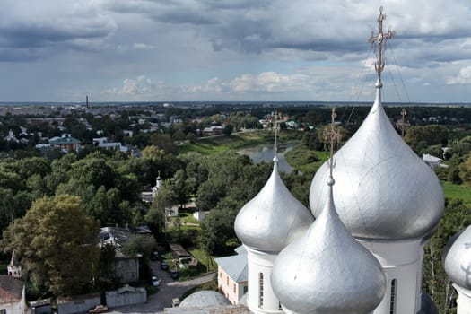top view of the dome of St. Sophia Cathedral in Vologda